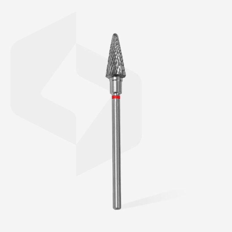 Staleks Pro-Embout en carbure cône rouge EXPERT diamètre tête 6 mm / partie travaillante 14 mm
